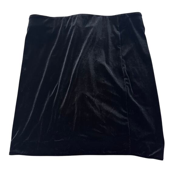 1.STATE Y2K Women's Moody Hues Rich Black Velvet With Zipper Mini Skirt, size L - Picture 8 of 8